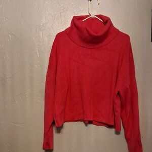 Women's Red Turtleneck Sweater